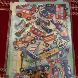 Vehicles and Construction Vehicles Window Clings - 77 pieces‎